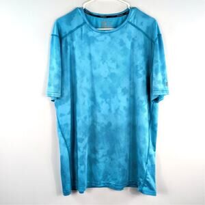 Russell Athletic L Training Fit Dri Power 360 Blue Tie-Dye Activewear Shirt
